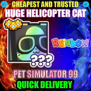 HUGE HELICOPTER CAT RAINBOW