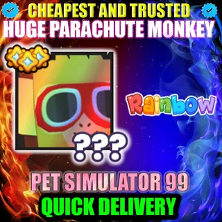 HUGE PARACHUTE MONKEY RAINBOW