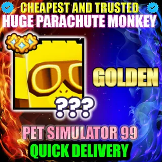 HUGE PARACHUTE MONKEY GOLDEN