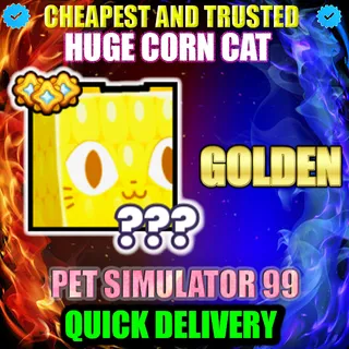 HUGE CORN CAT GOLDEN