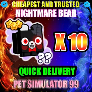 NIGHTMARE BEAR X10 |PS99