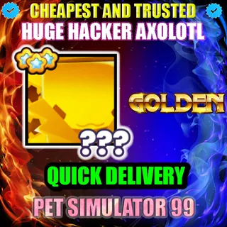 HUGE HACKER AXOLOTL GOLDEN