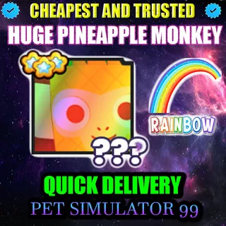 RAINBOW HUGE PINEAPPLE MONKEY