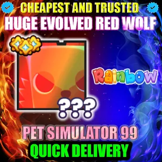 HUGE EVOLVED RED WOLF RAINBOW