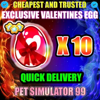 EXCLUSIVE VALENTINES EGG X10