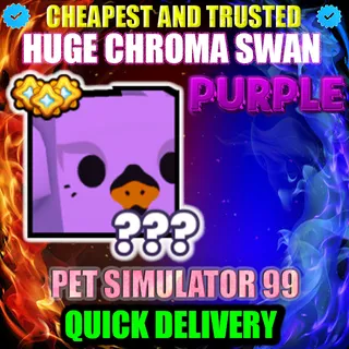 HUGE PURPLE CHROMA SWAN