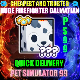 HUGE FIREFIGHTER DALMATIAN 