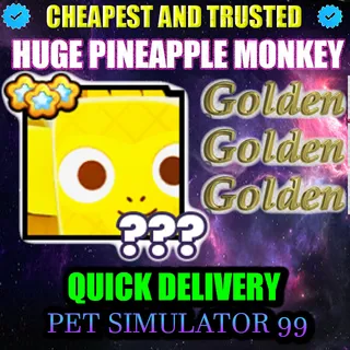 GOLDEN HUGE PINEAPPLE MONKEY