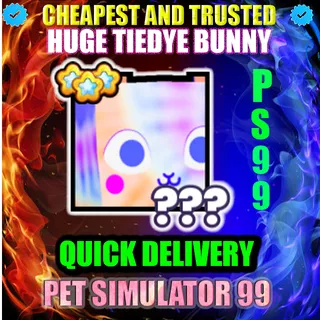 HUGE TIEDYE BUNNY |PS99