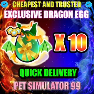 EXCLUSIVE DRAGON EGG X10