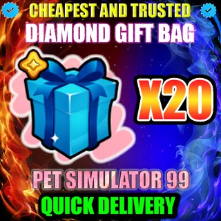DIAMOND GIFT BAG X20