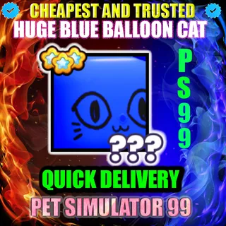 HUGE BLUE BALLOON CAT 