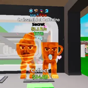 Ice&fire Croissantini et Caffettino Fortnite Steal The Brainrot 