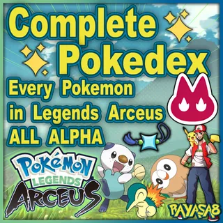 COMPLETE Pokedex Pokemon Home Legends Arceus Alpha 6iv Shiny Non Shiny