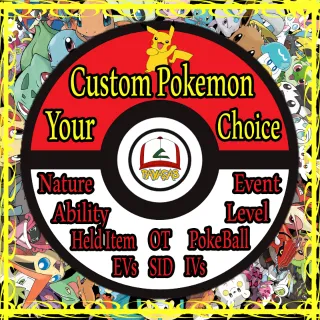 ✨ Custom 1 Pokémon - Scarlet & Violet, Sword & Shield, BDSP, Legends Arceus, lets go or any game! 🔥