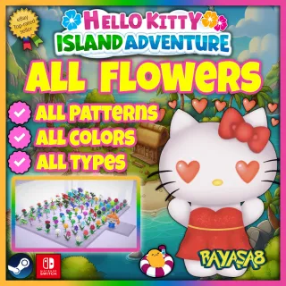 Hello Kitty Island Adventure ALL types of Flowers Bundle 🔥 | Switch | Steam