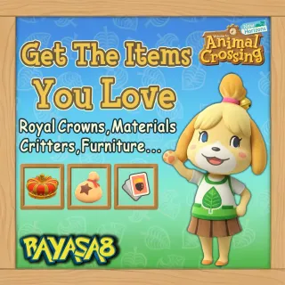 Animal Crossing New Horizons – Items, Materials & Crowns | Fast Delivery