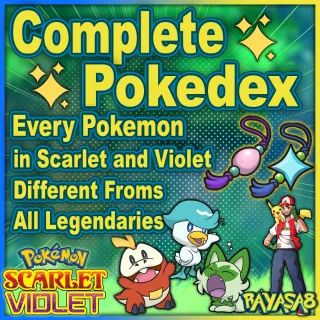 COMPLETE Pokedex Pokemon Home Scarlet and Violet Paldea 6iv Shiny Non Shiny