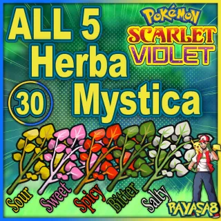 All Herba 5 Mystica 30 in total Pokemon Scarlet and Violet Random 5iv Pokemon🌟