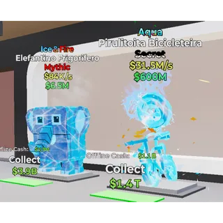 Ice Elefantino and Aqua Pirulitoita