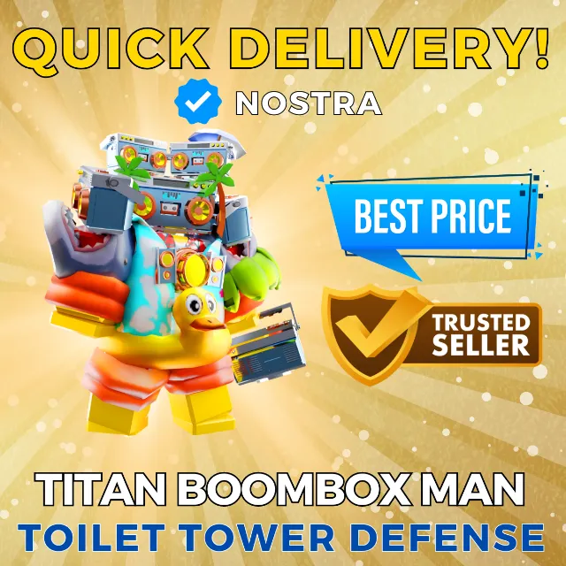 Titan Boombox Man - Toilet Tower Defense Game Items - Gameflip