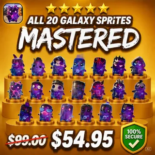 All 20 Galaxy Sprites | Mastered (Level 5) | 50% OFF