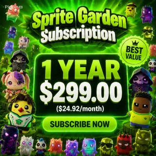 Sprite Garden Subscription – 1 Year – All New Sprites