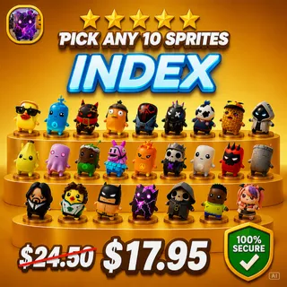 (10x) Pick Any 10 Sprites INDEX | Fortnite