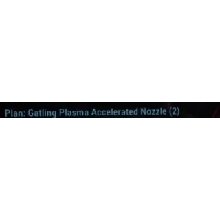 gatling plasma accelerated nozzle plan