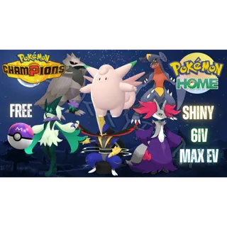 ✨COMBO 6 SHINY POKEMON CHAMPIONS META TEAM✨ 6IV MAX EV⭐CHAMPIONS