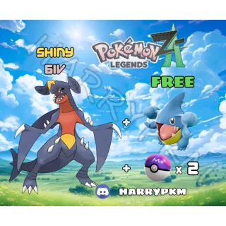 ✨COMBO SHINY COMPETITIVE GARCHOMP AND SHINY GIBLE✨ALPHA 6IV⭐POKEMON LEGENDS ZA