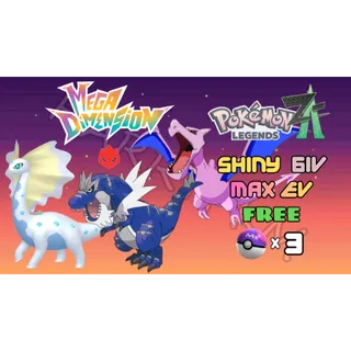 ✨COMBO 3 SHINY ALPHA TYRANTRUM & AURORUS & AERODACTYL✨6IV MAX EV⭐POKEMON LEGENDS ZA