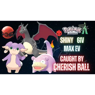 ✨COMBO 3 SHINY ALPHA POKEMON CAUGHT BY CHERISH BALL✨ 6IV MAX EV⭐POKEMON LEGENDS ZA
