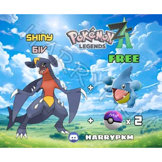 ✨COMBO SHINY COMPETITIVE GARCHOMP AND SHINY GIBLE✨ALPHA 6IV⭐POKEMON LEGENDS ZA