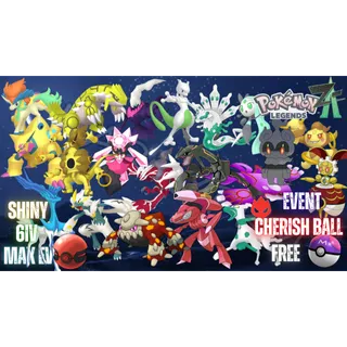 ✨EVENT 20 SHINY ALPHA LEGENDARIES CHERISH BALL✨6IV MAX EV⭐POKEMON LEGENDS ZA