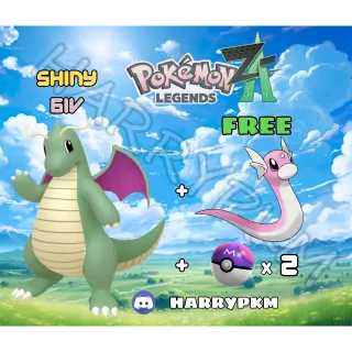 ✨COMBO SHINY COMPETITIVE DRAGONITE AND SHINY DRATINI✨ALPHA 6IV⭐POKEMON LEGENDS ZA