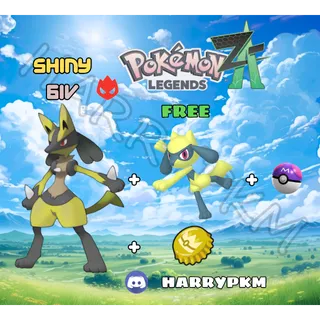 ✨SHINY ALPHA LUCARIO & RIOLU✨6IV MAX EV⭐POKEMON LEGENDS ZA