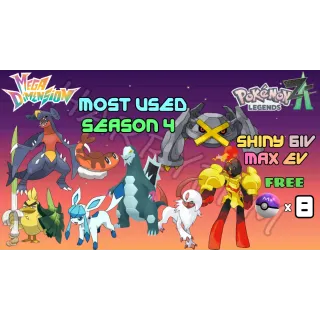 ✨COMBO MOST USED RANK SEASON 4✨6IV MAX EV⭐POKEMON LEGENDS ZA