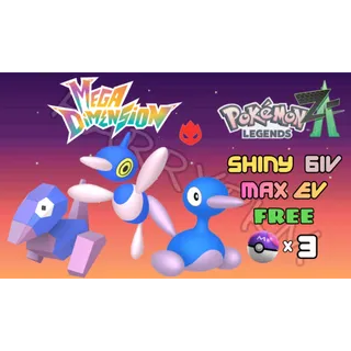 ✨COMBO 3 SHINY ALPHA PORYGON & PORYGON2 & PORYGON-Z✨ 6IV MAXED EV⭐POKEMON LEGENDS ZA