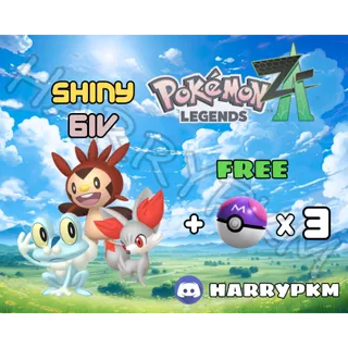 ✨SHINY KALOS STARTERS✨6IV⭐POKEMON LEGENDS ZA