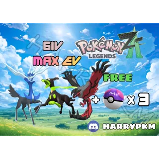 ✨COMBO 3 LEGENDARY ZYGARDE & XERNEAS & YVELTAL✨6IV MAX EV⭐POKEMON LEGENDS ZA