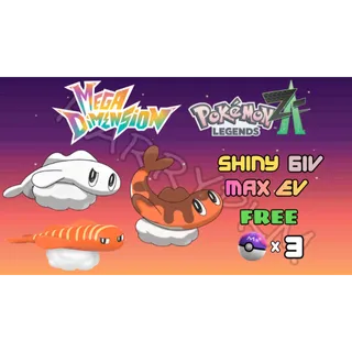 ✨COMBO 3 SHINY TATSUGIRI FORMS✨6IV MAX EV⭐POKEMON LEGENDS ZA