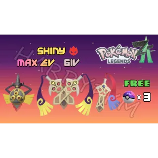 ✨COMBO 3 SHINY ALPHA HONEDGE & DOUBLADE & AEGISLASH✨6IV MAX EV⭐POKEMON LEGENDS ZA