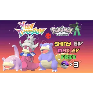 ✨COMBO 3 SHINY ALPHA SLOWPOKE & SLOWBRO & SLOWKING✨ 6IV MAXED EV⭐POKEMON LEGENDS ZA