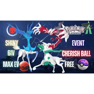 ✨COMBO 3 SHINY ALPHA YVELTAL, XERNEAS, ZYGARDE✨ 6IV⭐POKEMON LEGENDS ZA