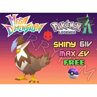 ✨SHINY ALPHA STARAPTOR✨6IV MAX EV⭐POKEMON LEGENDS ZA