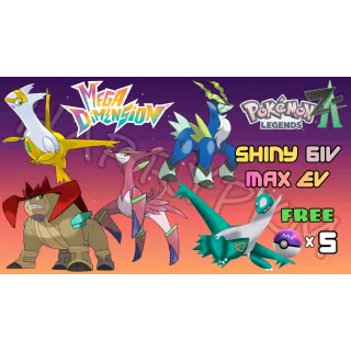 ✨COMBO 5 SHINY LEGENDARIES✨ 6IV MAXED EV⭐POKEMON LEGENDS ZA