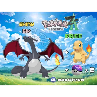 ✨COMBO SHINY COMPETITIVE CHARIZARD AND SHINY CHARMANDER✨ALPHA 6IV⭐POKEMON LEGENDS ZA