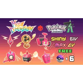 ✨COMBO 6 SHINY ALPHA ROTOM FORMS✨6IV MAX EV⭐POKEMON LEGENDS ZA