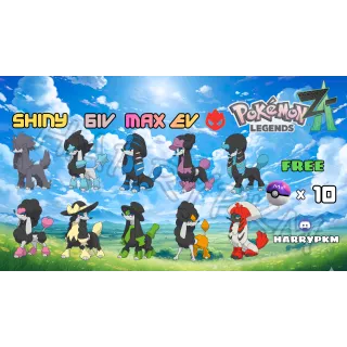 ✨COMBO 10 SHINY ALPHA FURFROU + 10 MASTERBALLS✨MAX 6IV EV⭐POKEMON LEGENDS ZA